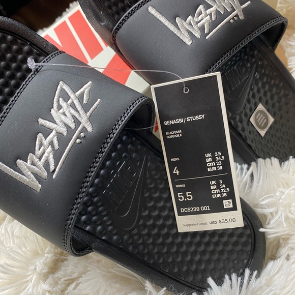 Stussy Shoes - Brand New ⚡️Stussy Slides | Black | Benassi